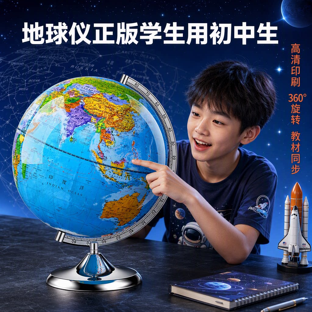 【央妈推荐】初中生学生用地球仪图片