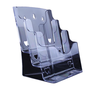 A4绘本放书支架亚克力透明展示架资料架书架桌面收纳神器儿童阅读书本读物书籍报刊挂墙式多层陈列置物收纳盒