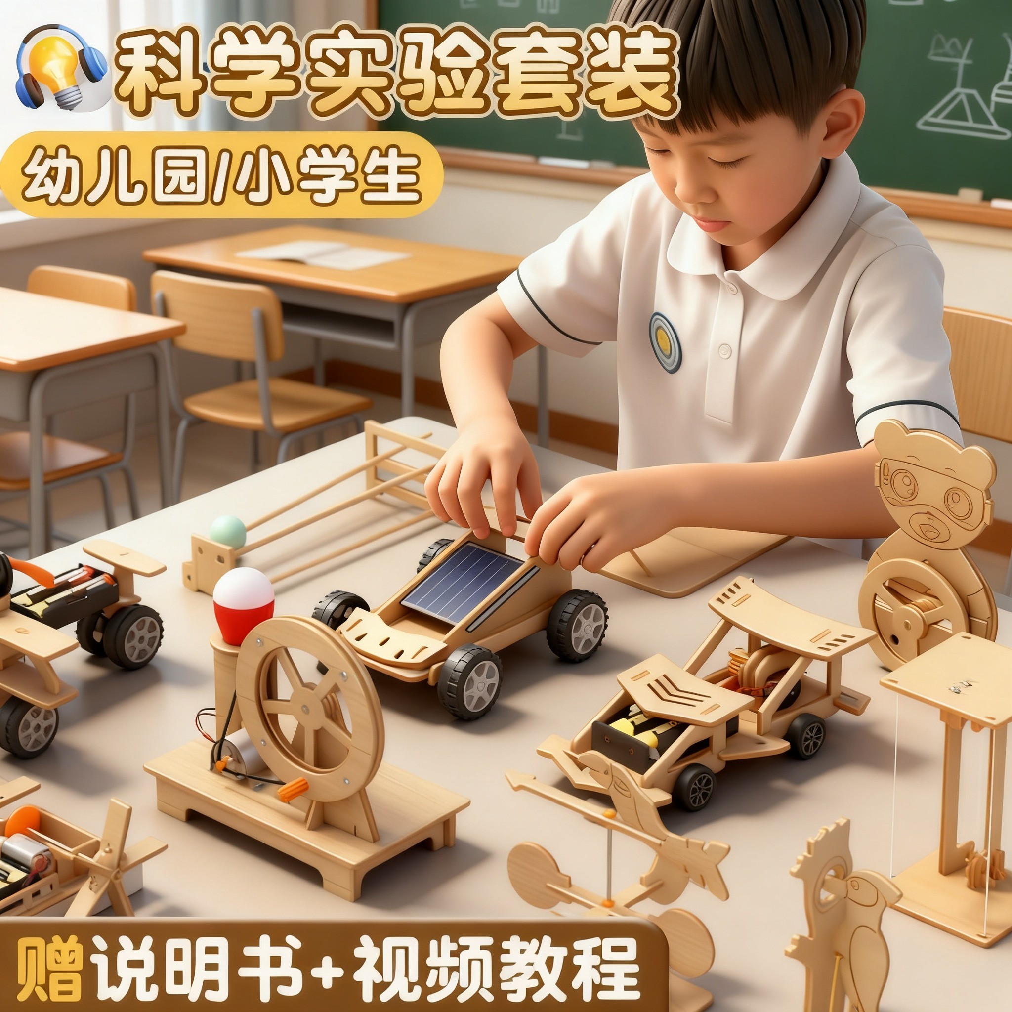 儿童科学小实验套装手工diy材料