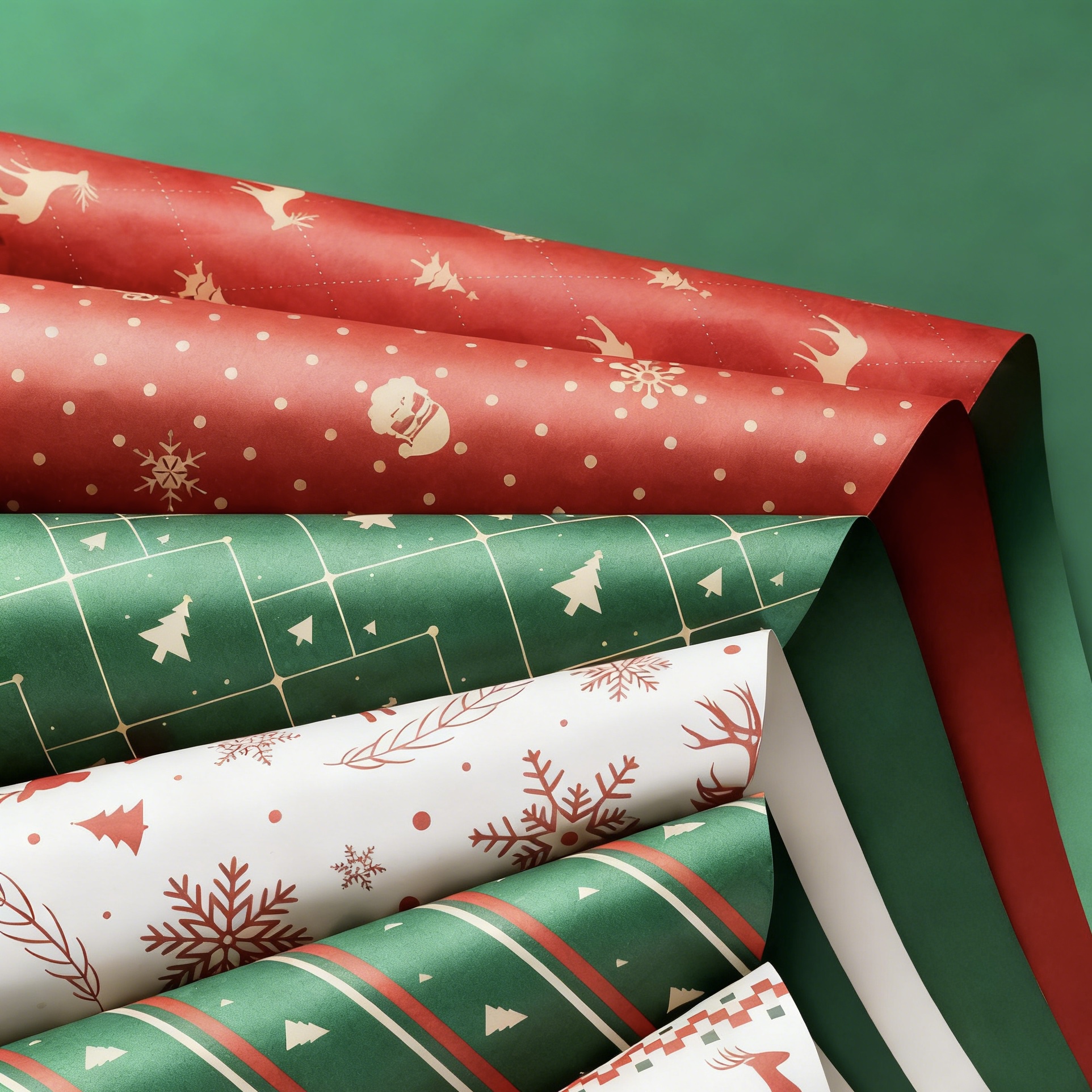 圣诞节礼物包装纸平安夜苹果花束