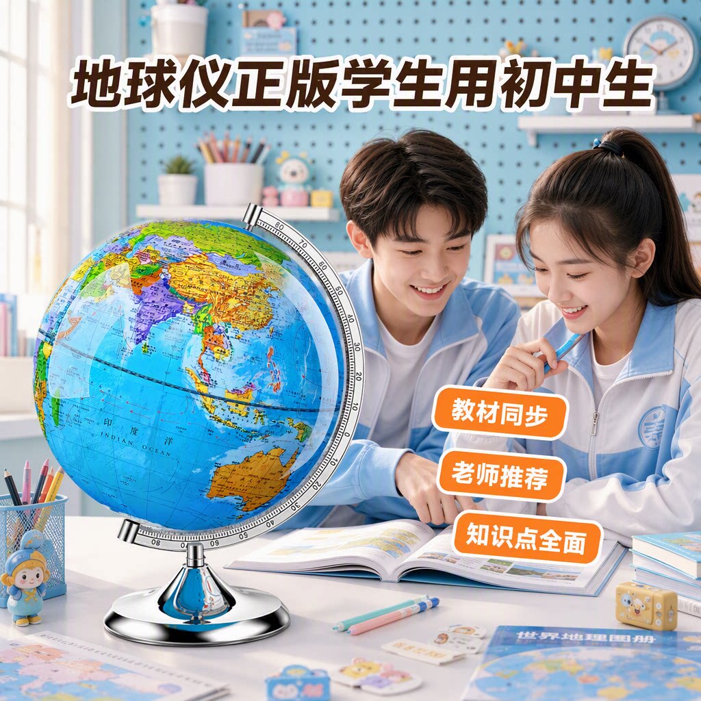 【央妈推荐】初中生学生用地球仪图片