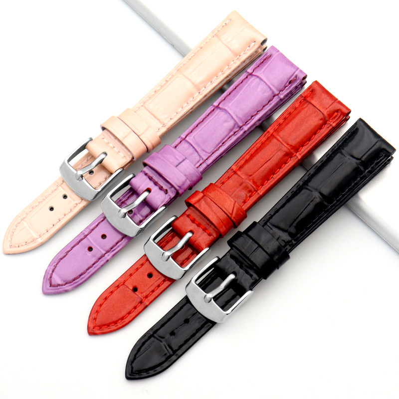 真皮表带女适配卡西欧LTH-1051L SHE-4048 4053 SHS-4525针扣表链