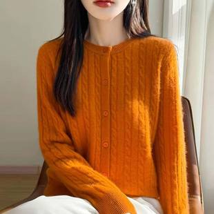 洋气针织衫 温柔减龄 设计感休闲圆领时尚 女款 女 开衫