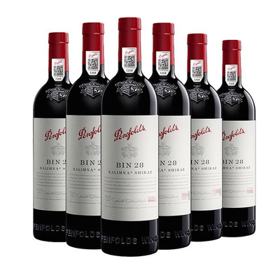 奔富28 BIN28设拉子红酒 澳大利亚原瓶进口干红葡萄酒 750ML