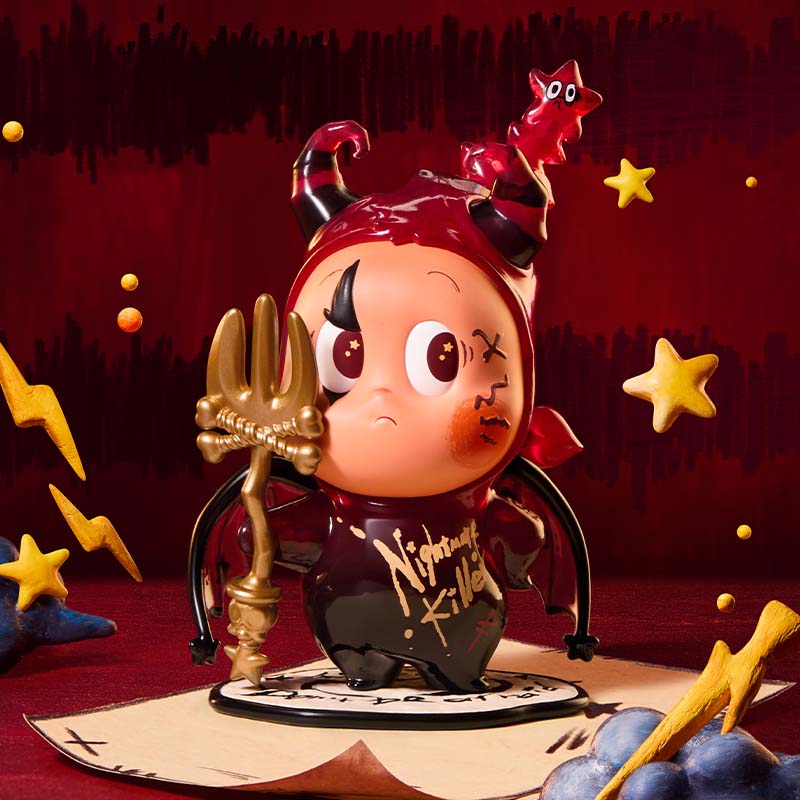 POPMART泡泡玛特星星人小恶魔星手办吊卡