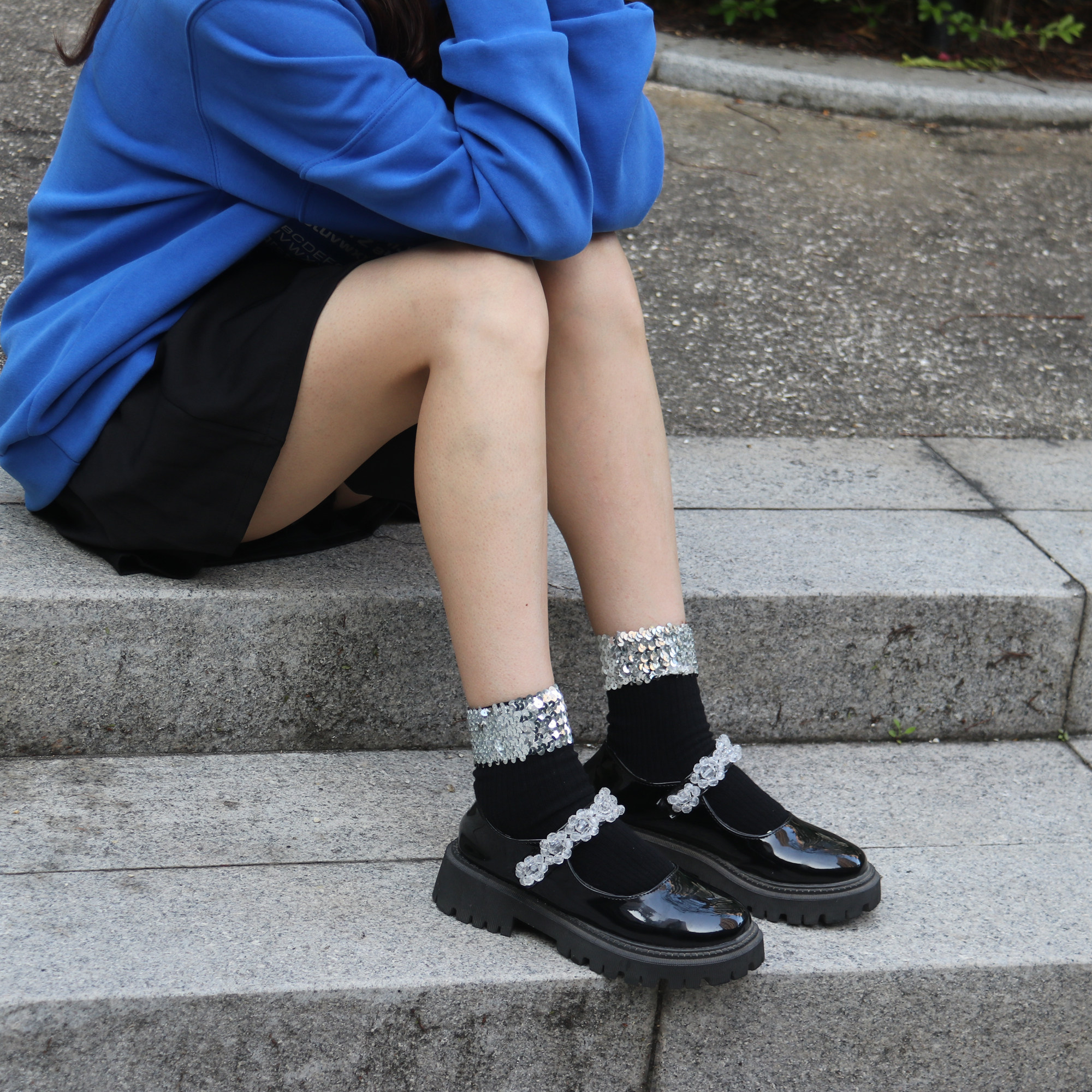 袜子女夏薄款纯棉堆堆袜