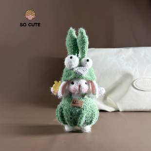 socute 可爱瞪眼糖糖兔玩偶包包挂件挂饰背包书包挂件公仔礼物