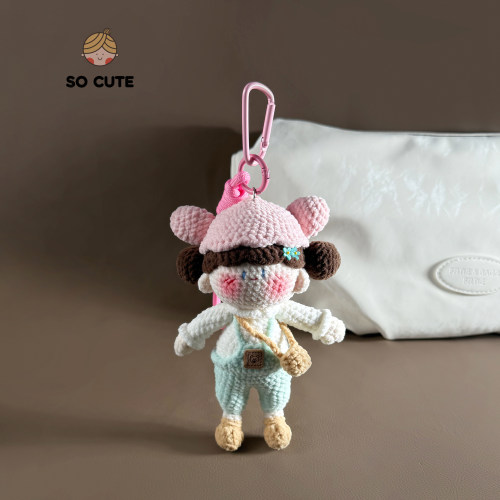 socute 可爱小熊小女孩玩偶人偶公仔包包挂件挂饰挂件小众礼物