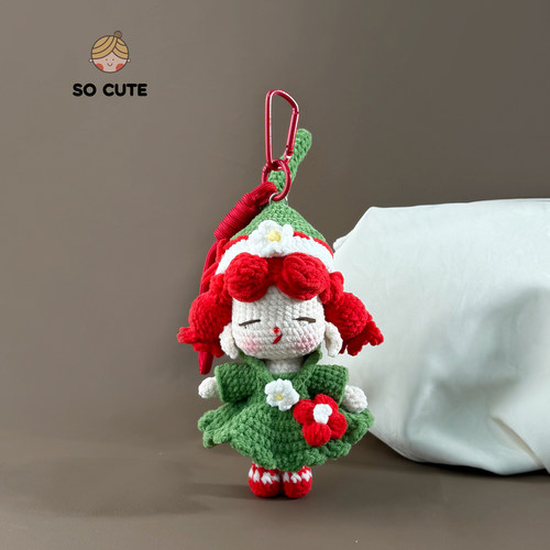 socute 可爱女精灵花花玩偶包包挂件挂饰背包书包挂件手工礼物