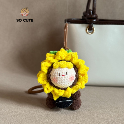 socute  向日葵崽崽团子包包挂件挂饰钥匙扣挂件小众创意礼物