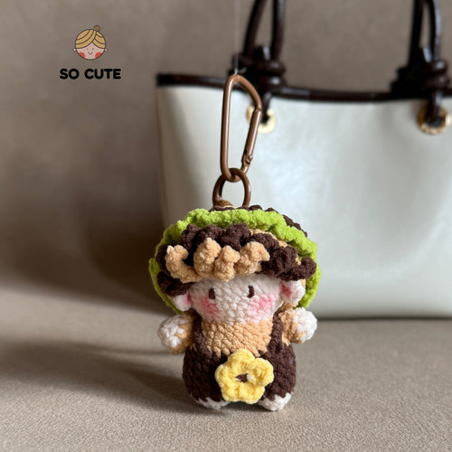 socute  十个勤天汉堡弟弟包包挂件挂饰钥匙扣挂件小众高级礼物