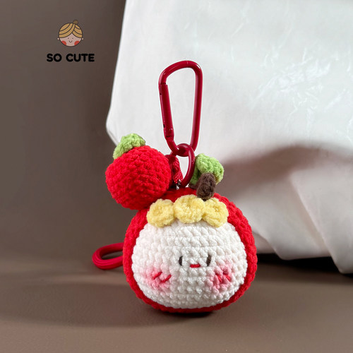 socute 超好看的可爱苹果团子玩偶包包挂件挂饰钥匙扣轻奢礼物