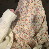 王小春日和复古vintage碎花背心百褶四季 岛知道复活款 内搭 裙