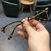 简丹防蓝光眼镜框复古男女超轻钛架可配近视眼镜架大脸平光变色潮