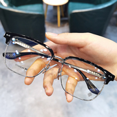 简丹萝心新款 加宽胖子钛架眼镜宽162 近视眼镜框男女潮复古时尚