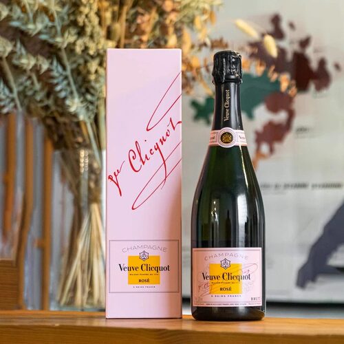 礼盒装#法国Veuve Clicquot Rose凯歌粉红香槟天然桃红高泡葡萄酒