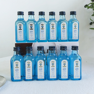 Bombay孟买蓝宝石金酒金汤力伴手礼小酒版鸡尾酒基酒玻璃瓶50ML