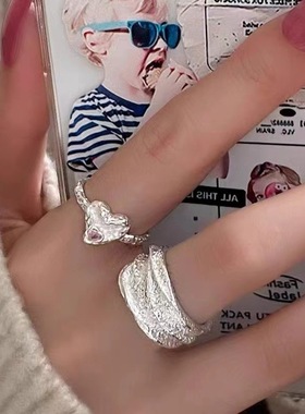 小众设计肌理纹戒指女冷淡风时尚个性气质百搭设计高级感指环新款