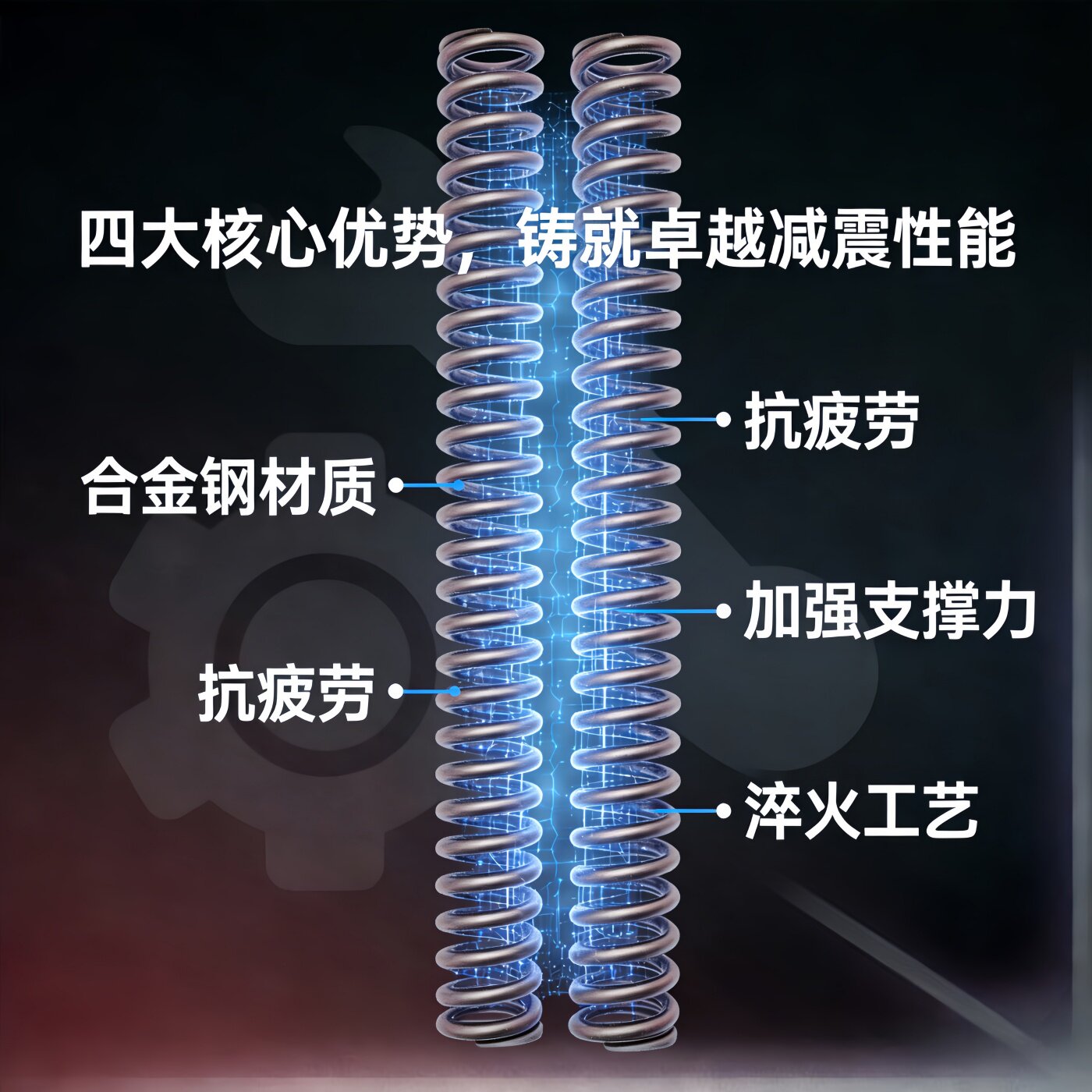 前减震定重弹簧27-31-33芯九号M95C/M5M3/NZMZ/Q85/E80C改装加强