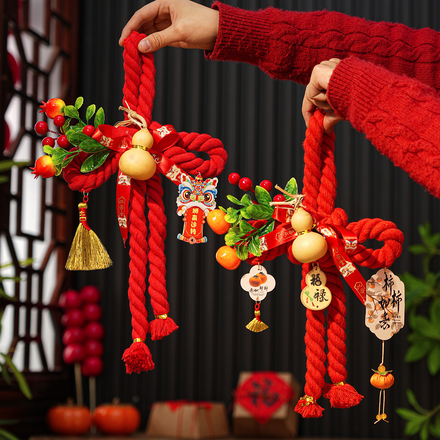 中国结福字挂件2026新年入户门高档挂饰马年万字结客厅大号装饰品,特色手工艺,中国结,淘宝优惠券,粉丝福利购,淘宝优惠卷