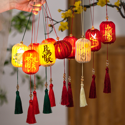 灯笼2025新款小挂饰中秋迷你冬瓜灯树上国庆古风红色吊灯户外装饰