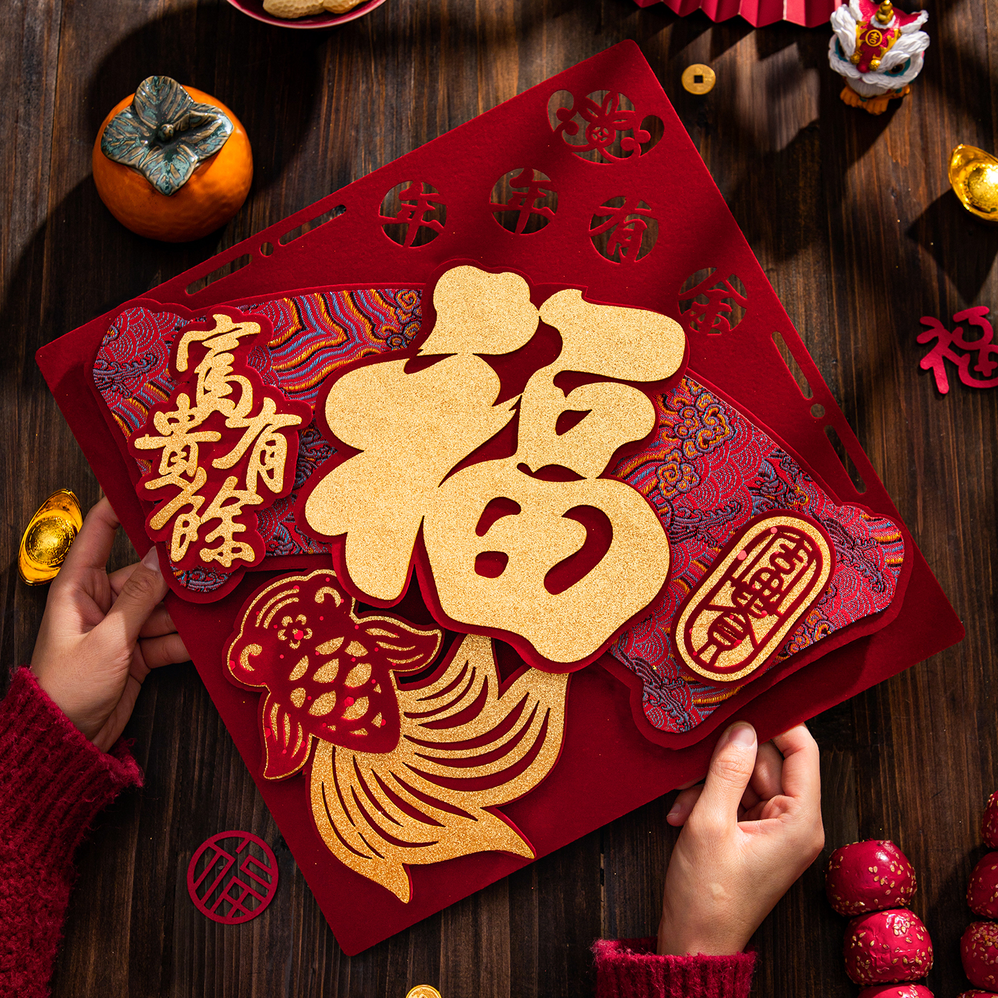 福字门贴2026新款马年春节立体入户大门卧室福帖新年过年贴纸墙贴