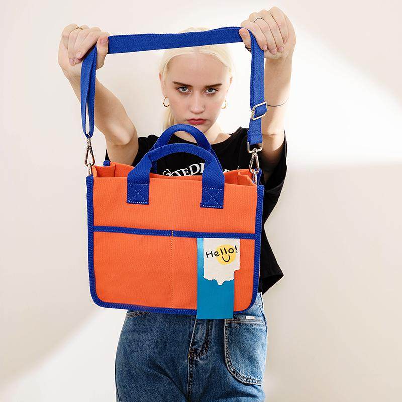 秋冬包包韩国东大门多巴胺帆布包