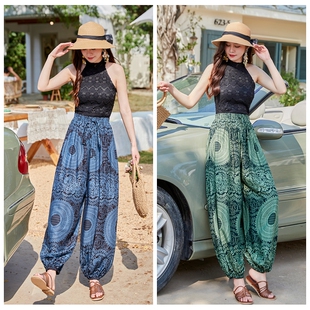 大裤 夏季 筒男女百搭阔腿宽松薄款 休闲长裤 运动瑜伽 大码 泰国灯笼裤