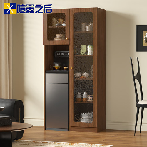 实木餐边柜茶吧机一体靠墙储物柜