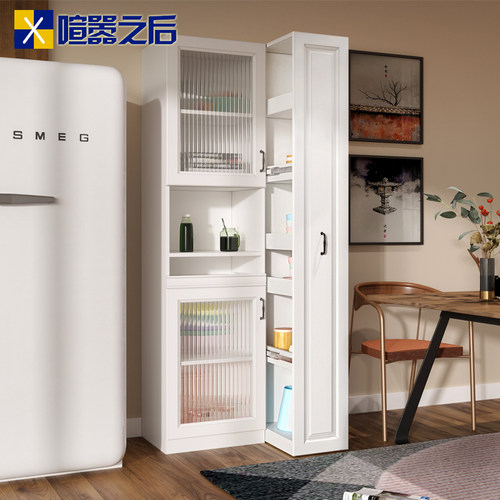现代简约推拉门餐边柜微波炉餐厅