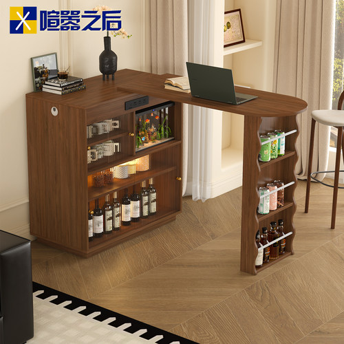 实木吧台桌家用客厅隔断柜