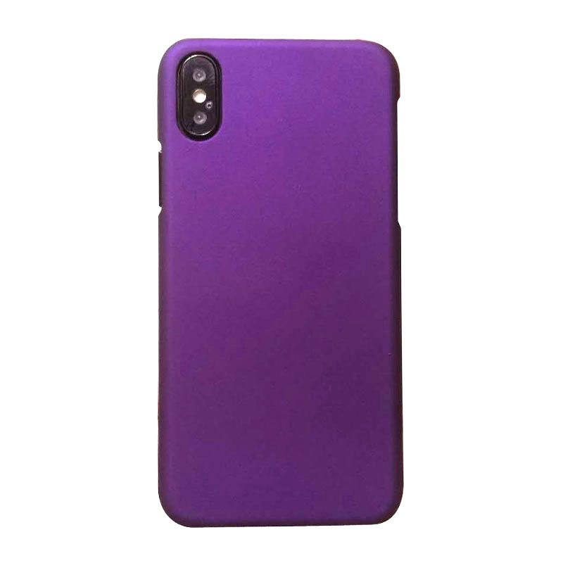 适用细磨砂适用于iPhoneX深紫色手机壳X紫色半包硬壳散热轻薄XR保