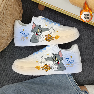 回力ow正品樱花猫和老鼠爆改低帮情侣板鞋男2023春夏季新款女鞋潮