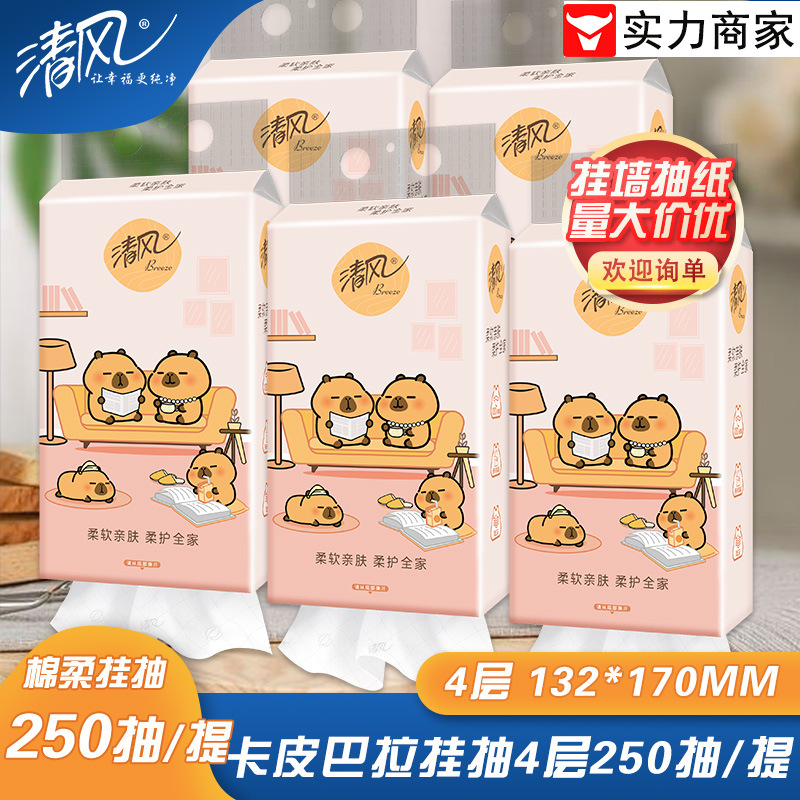 【红包一分购】清风大包卡皮巴拉悬挂式实惠装可湿水厨房厕所餐厅