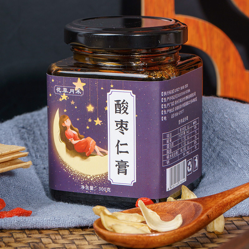 三之三酸枣仁百合茯苓膏桑葚枸杞莲子膏滋300克*3瓶