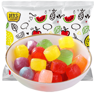 千纸鹤水果糖多种口味硬糖糖果小零食奖励学生七彩糖果彩色小颗粒