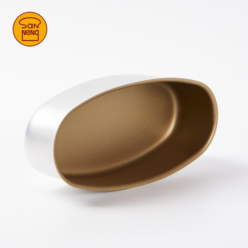 三能不沾热狗模椭圆乳酪芝士蛋糕不粘日式小浴缸吐司面包烘焙模具