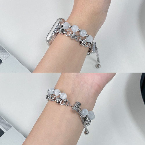 苹果手表高级猫眼石金属表带女款