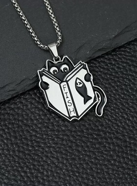 高级感男款闪电黑猫秋冬时尚配饰