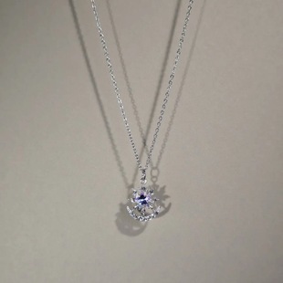 Vintage古着Purple Color Anchor女生项链紫蓝色炫彩船锚吊坠百搭