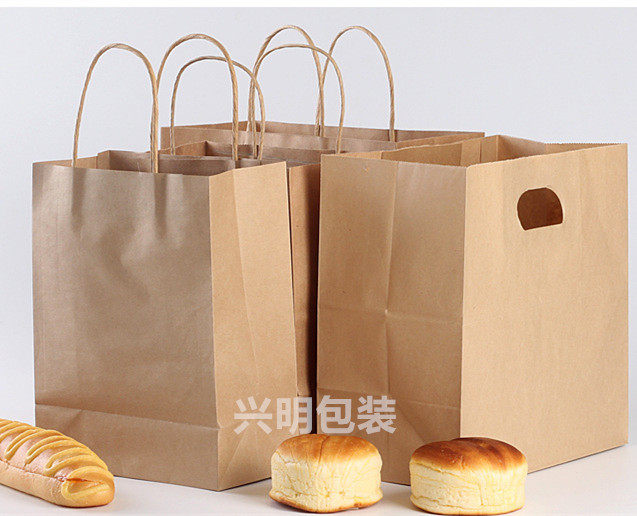 牛皮纸手提袋外卖打包餐饮包装