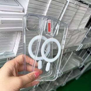适用于iPhone17透明磁吸苹果16promax手机壳MagSafe无线充电15plus保护套14/13mini/12/11防摔7/8PXRXSMAX