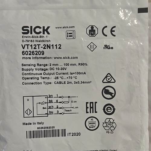 议价VT12T-2N112 接近开关 订货号6026209 工控感应传感器维修