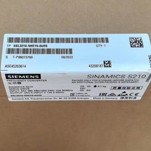 议价6SL3210-5HE15-0UF0 变频器 伺服驱动 SINAMICS S210维修