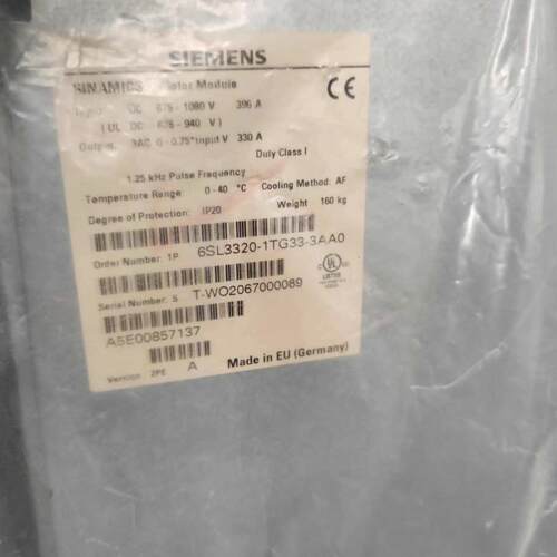议价6SL3320-1TG33-3AA0 变频器 675-1080V 396A 电机模块维修