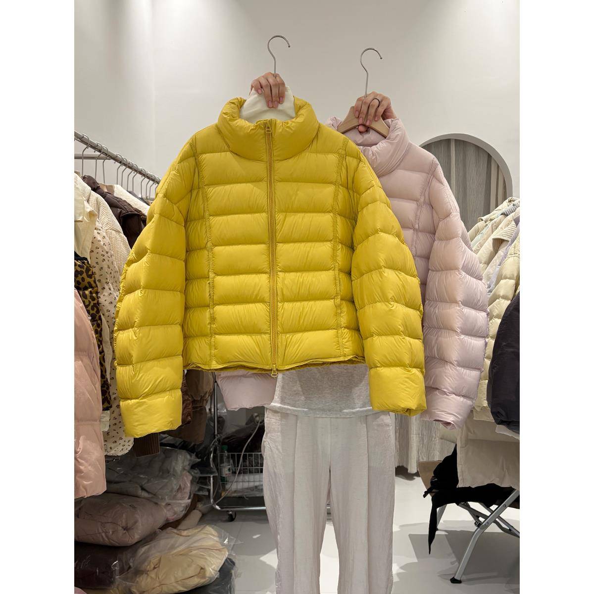 韩版立领排骨羽绒服女短款2025冬季新款巨好看泡芙云感小个子外套