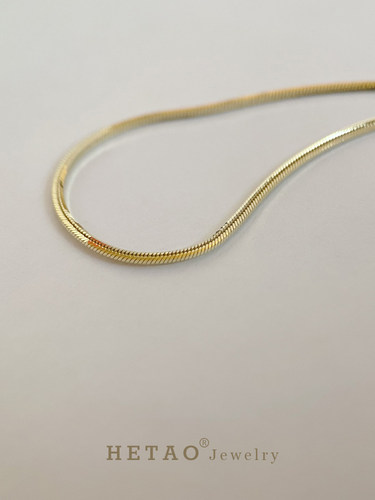 荷桃手链蛇骨链闪闪金线18k