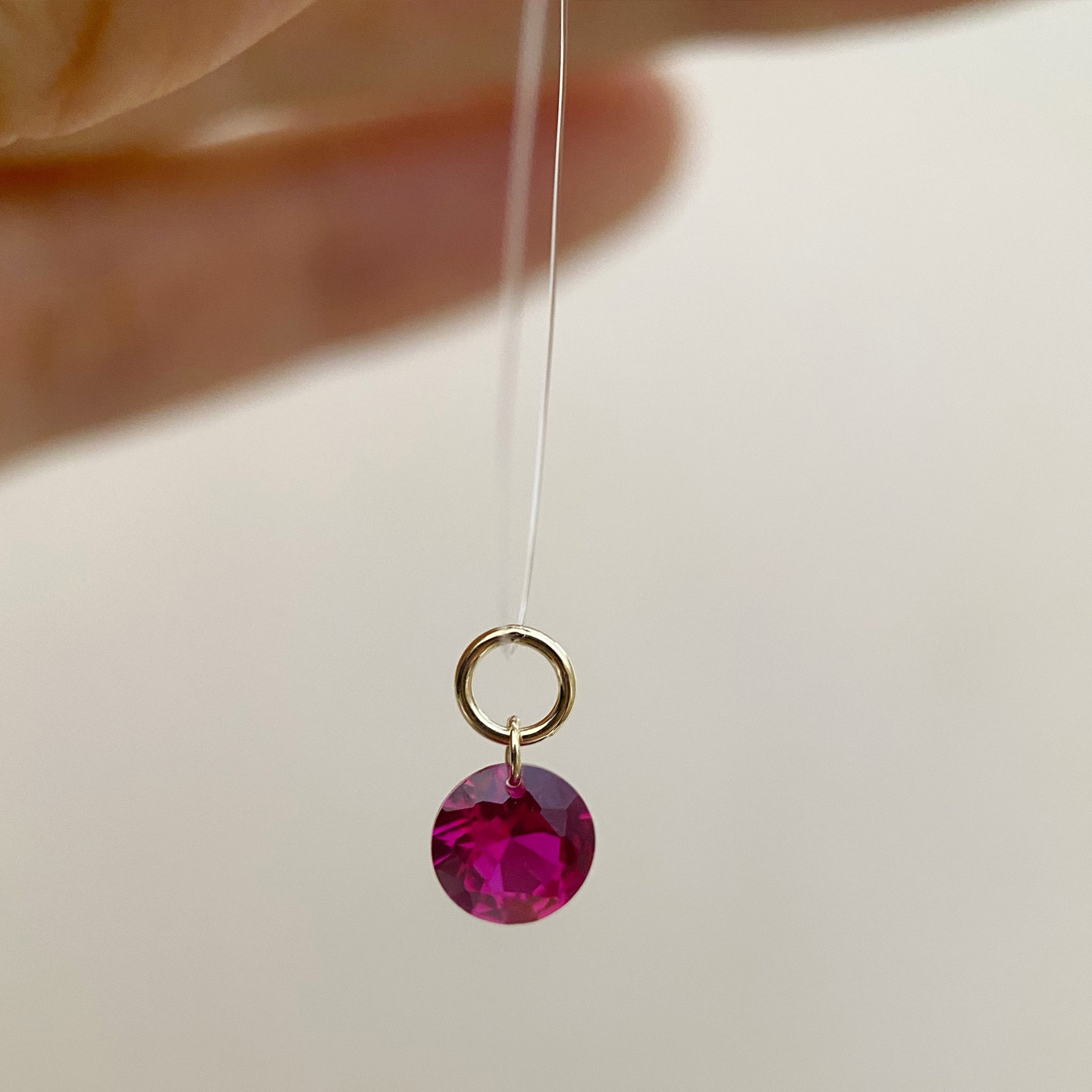 荷桃培育鸽血红耳环吊坠