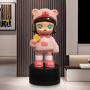 茉莉公主饼干女孩家居客厅电视柜沙发旁落地大摆件卡通手办装饰品