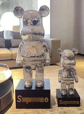 网红卡通暴力熊存钱罐现代简约电视柜轻奢大号落地创意装饰品摆件